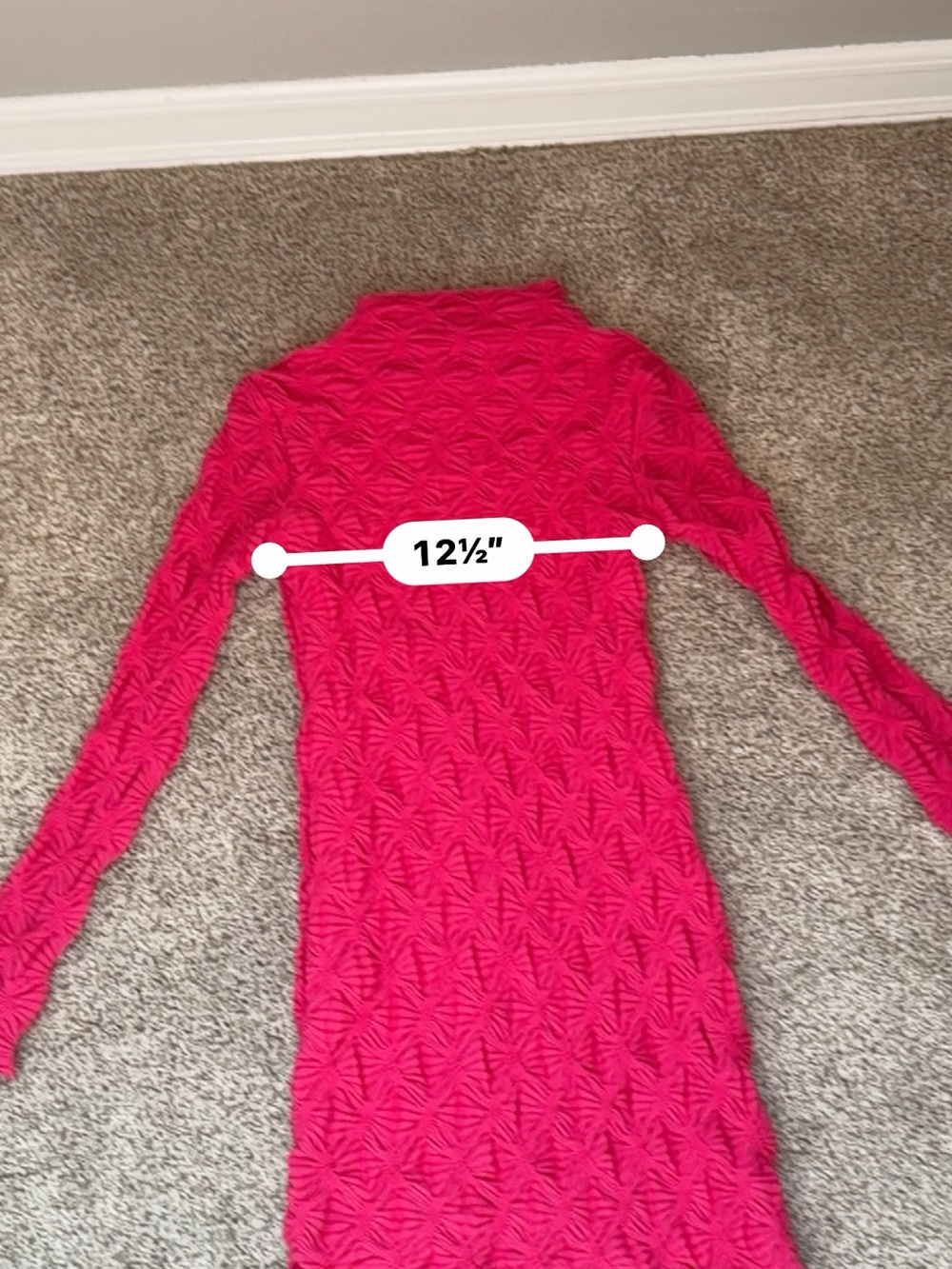 Anthropologie Maeve Long Sleeve Scrunch Textured Mini Dress Pink size XS - Picture 8 of 11